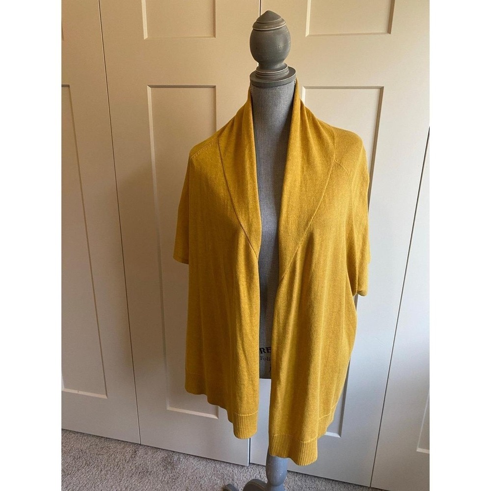 Eileen Fisher Cardigan Lagenlook Oversized Small Shortsleeve Open Classic R1